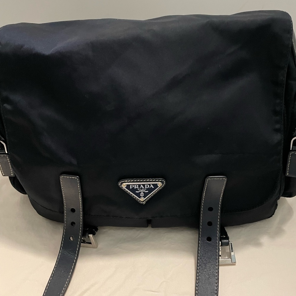 Authentic Prada nylon messenger bag